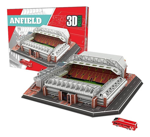 Puzzle 3d Modelo De Estadio Anfield 113 Piezas