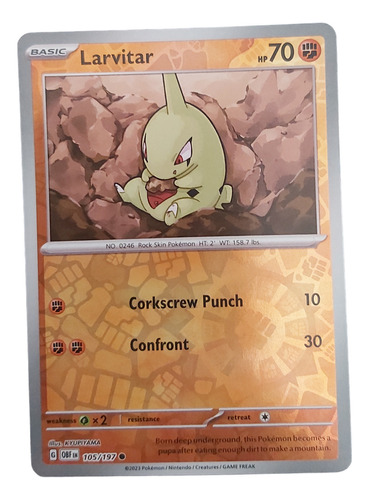 Larvitar Reverse 105/197 Carta Pokemon