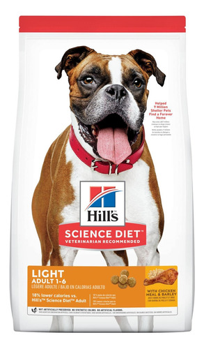 Alimento Hill's Science Diet perro adulto light 6.8kg