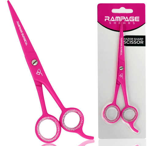 Tijeras De Corte De Pelo Rosa Japonesas Con Funda