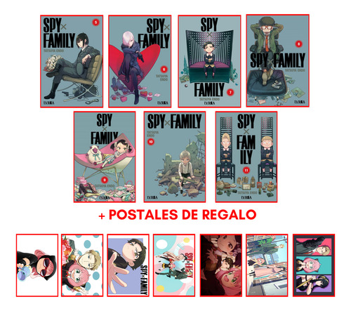 Combo Spyxfamily 5 A 11 - Postales De Regalo - Manga - Ivrea