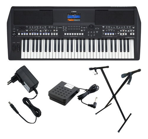 Kit Teclado Musical Yamaha Psr-sx 600 Pedal Sustain Suporte