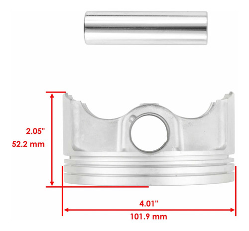Cilindro Y Pistón Completo Yamaha Grizzly 700 2007 A 2023