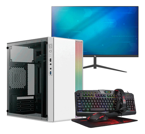 Kit Pc Gamer + Monitor 21 Ryzen 7 5700g 32gb 1tb Ssd C/wifi