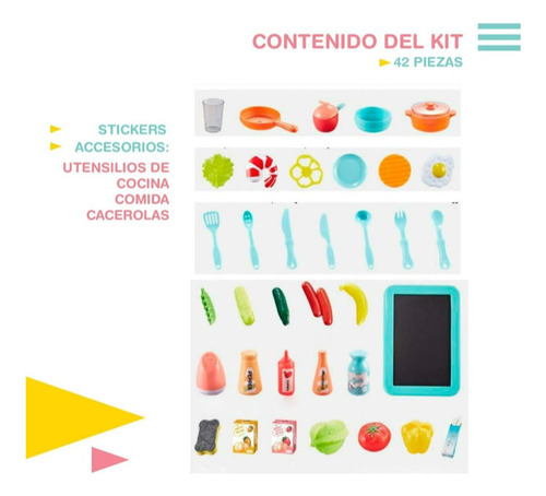 Mi Primera Cocinita Con Luz, Sonido Y Accesorios Sweet Home Color Naranja