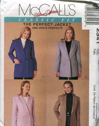 Mccall 's Patterns Palmer Pletsch 2341 Patron Ajuste Clasico