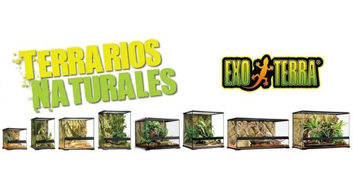 Imagen 10 de 10 de Terrario P/ Reptiles Insecto Small Wide Exo Terra 45x45x45cm