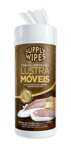 Lenço Umedecida Lustra Moveis Com 35 Unidades 20x18