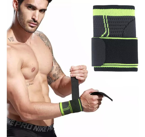 Muñequera Deportiva De Compresion Color Verde