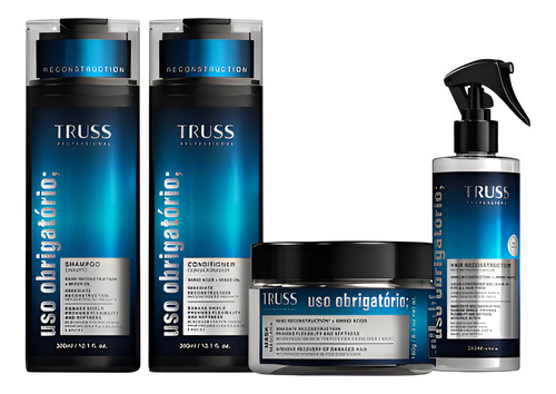Kit Truss Uso Obrigatorio Shampoo Cond Mascara Reconstrutor