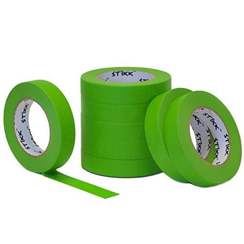 8pk 1  X 60yd Stikk Verdes Pintores Cinta 14 Día De Limpieza