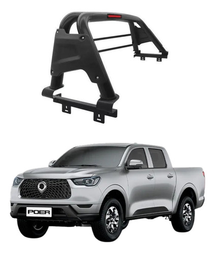 Roll Bar Negro Gwm Poer 2024-2025 Acero Spider