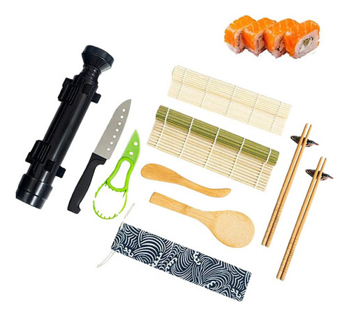 Kit De 14 Moldes Para Sushi Onigiri, Cocina Japonesa [u]