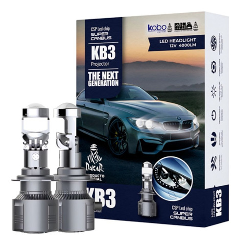 Kit Focos Kb3 Iron Canbus H7 H11 Mini Lupa 12v Csp Kobo