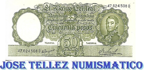 Bottero 2028 $ 50 Moneda Nacional Serie D Mb+ Palermo