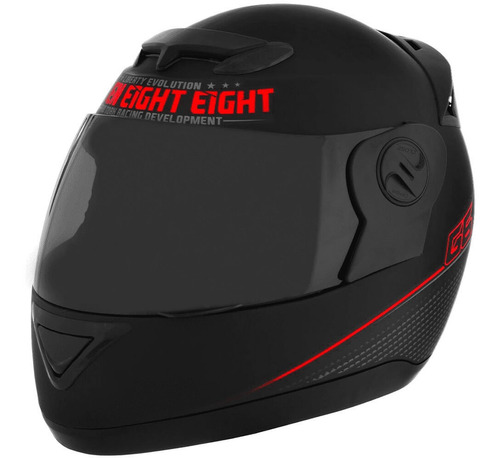 Capacete Evolution G6 788 Pro Neon Vermelho Tamanho 58