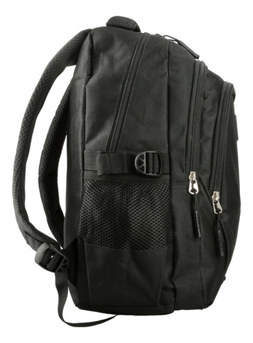 Mochila Urbana Impermeable Reforzada Laptop Usb Bolsillos Color Negro