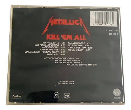 Metallica. Killem All (Usado)