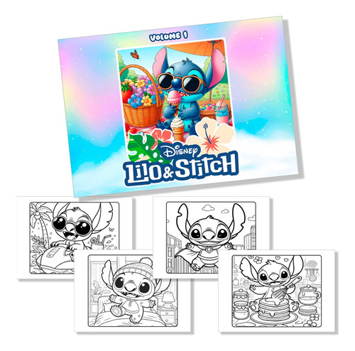 Livro De Colorir Lilo Stitch Estilo Bobbie Goods Digital Pdf