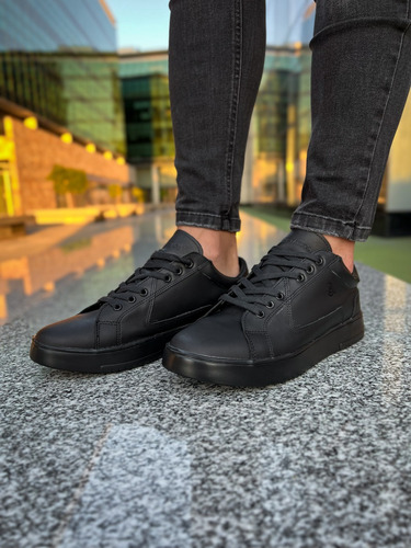 Imagen 7 de 10 de Zapatillas De Cuero Hombre Urbanas Deportivas Libertarios