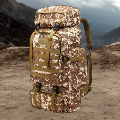 Mochila de camping impermeable Military Camping de 80 litros