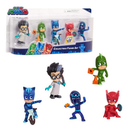 Pj Masks - Juego De Cifras Coleccionables De 5 Piezas, Catbo