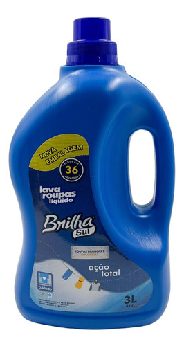 Jabón Liquido Para Lavarropas 3l Brilha 36 Lavados 