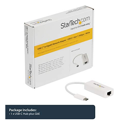 Startech.com Adaptador Usb C A Gigabit Ethernet - Blanco - U