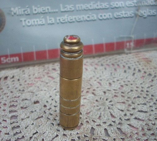 Antiguo Perfumero De Bolsillo Bolilla Cartera Bronce (5751)
