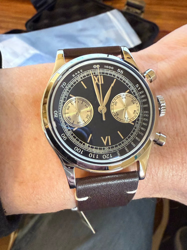 Addiesdive-reloj De Cuarzo Ad2037, Cronógrafo Multifuncional Marrón Oscuro Acero Inoxidable Negro