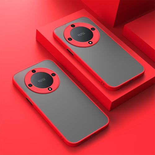 Funda Trasera Mate Con Borde De Silicona Para Honor X9a X9b X9c X8a X8b X7a X7b X7c X6a X6b Camera Protect Fundas