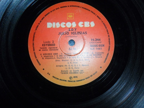 Discos - De - Vinilos - De Julio Iglesias - Soy - Con Video
