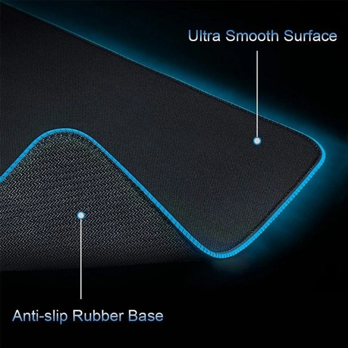 Imagen 4 de 10 de Mousepad Gamer Rgb Led Alfombrilla Mouse Tapete Usb 800x300