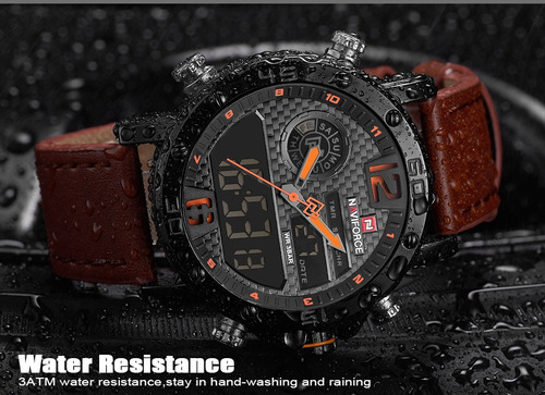 Relógio Masculino Naviforce Esportivo Militar Pulseira Couro