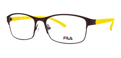 Lentes Oftálmicos Fila Hombre Armazón Rectangular Metal Café