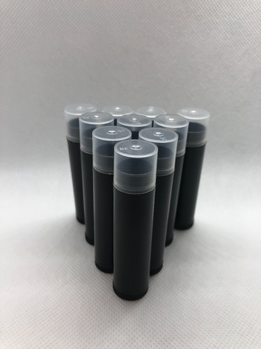 Tubo Envase Balsamo Labial Vacio. 100 Pzs Negro Natural