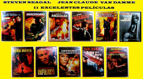 Steven Seagal Y Jean Claude Van Damme 11  Películas - Dvd R4