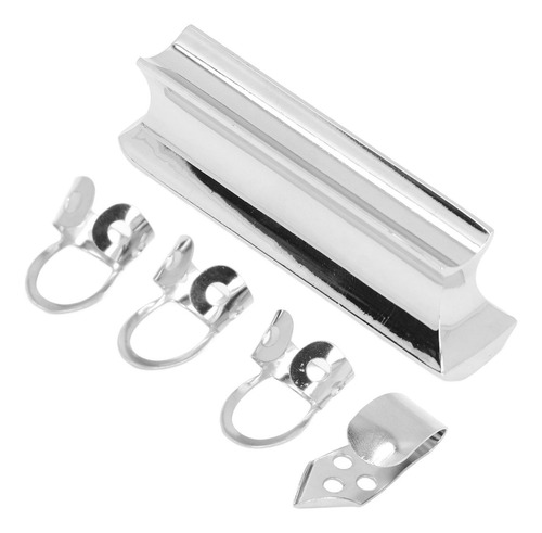 PĂșas De Guitarra Con Barra Deslizante De Acero Macizo Para E