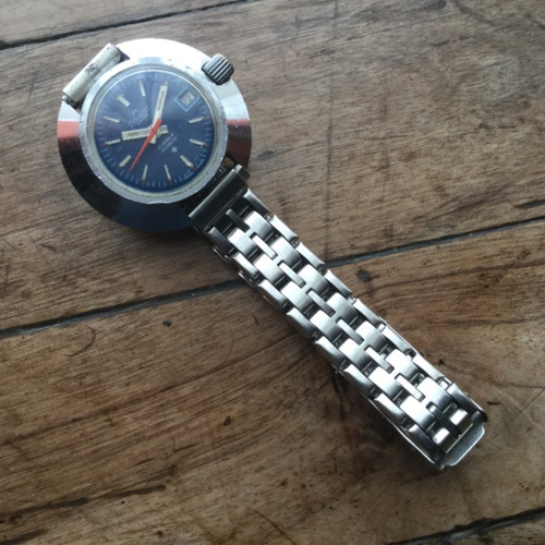 Imagen 6 de 6 de Silvana Reloj Suizo Azul Retro De Colección Antiguo Dama Swt