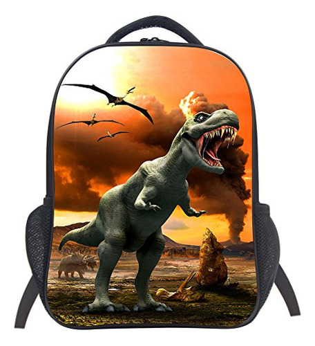 Mochila Escolar Con Dinosaurios (dinosaurio De 4 X 14 Pulgad