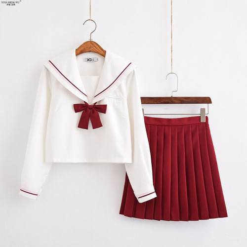 Uniformes Escolares Jk Con Falda Plisada Roja Para Niñas