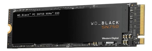 Disco sólido interno Western Digital WD Black SN750 WDS100T3X0C 00SJG0 1TB preto