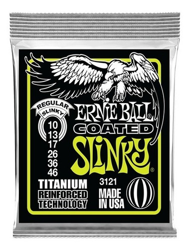 Ernie Ball 3121 Cuerdas Guitarra Electrica 10-46 Coated