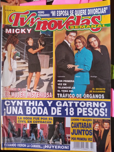 Luis Miguel En Revista Tvynovelas Maria Sorte Leonardo Danie (Usado)