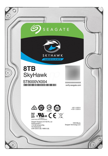 Disco Duro Skyhawk Sata Iii 8tb 7200 Rpm Videovigilancia