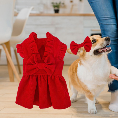 Vestido De Princesa De Navidad Para Cachorros, Conjunto De M
