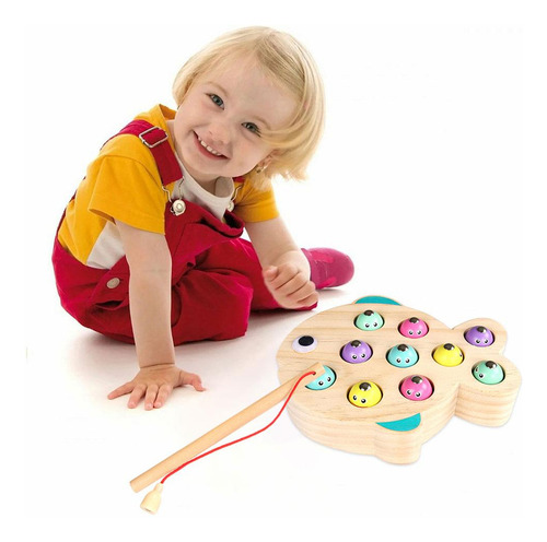Juego De Pesca Magnético Juguete Preescolar Aprendizaje De