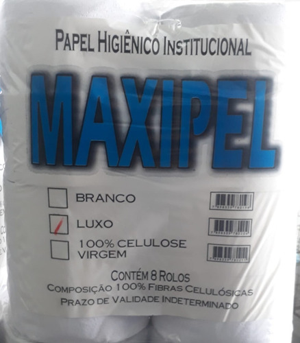 Papel Higiênico Rolão 300 Metros Branco Luxo 8 Rolos Maxpel