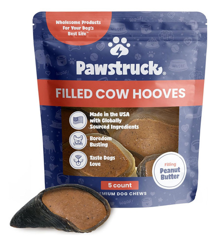Vaca Pawstruck Natural Cascos Para Perros Fabricado En Los