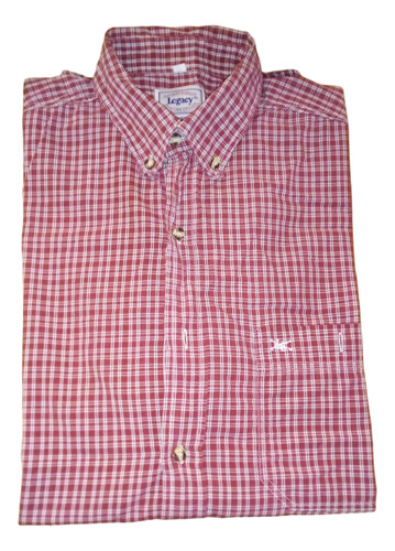 Camisa Legacy Hombre Talle L A Cuadros Manga Larga Impecable